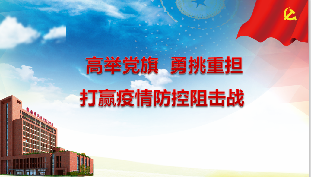 高举党旗，勇挑重担，打赢疫情防控阻击战 —-致学校各党支部及全体党员的倡议书   